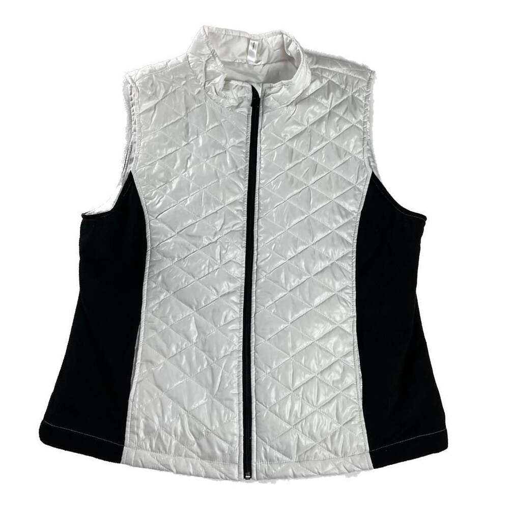 Exertek White Quilted Zip Vest XL Gorpcore Sportswear